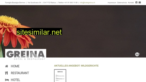hotelgreina.ch alternative sites