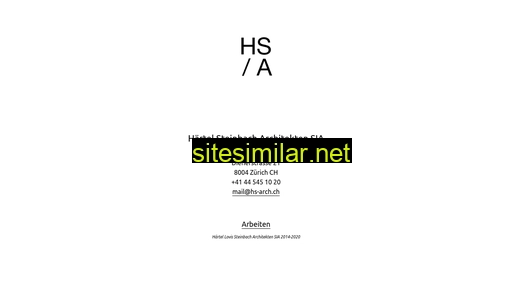 hs-arch.ch alternative sites