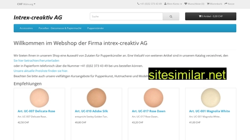 intrexwebshop.ch alternative sites