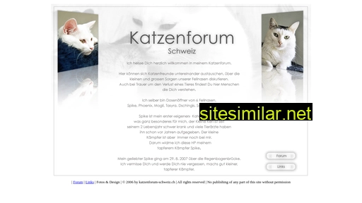 Katzenforum-schweiz similar sites