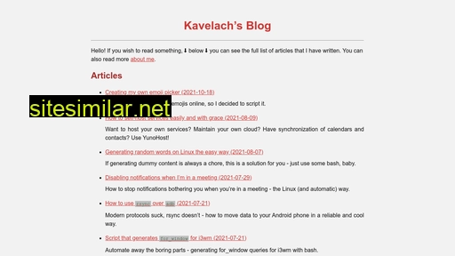 kavela.ch alternative sites