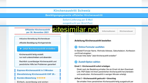 kirchenaustritt24.ch alternative sites