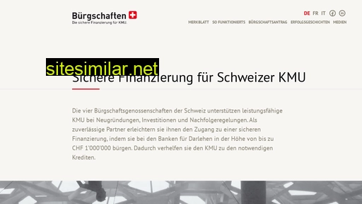 kmu-buergschaften.ch alternative sites