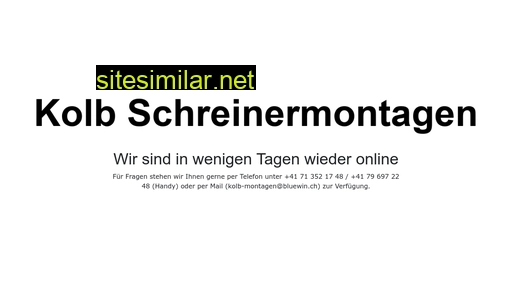 kolb-schreinermontagen.ch alternative sites