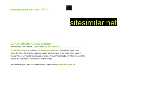 krebs-beratung.ch alternative sites