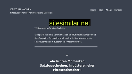kristianhachen.ch alternative sites