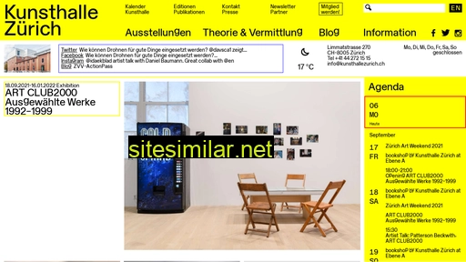 kunsthallezurich.ch alternative sites