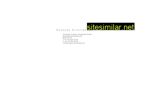 kutassy-architekten.ch alternative sites