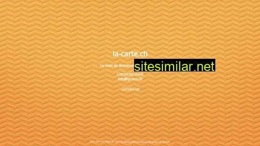 la-carte.ch alternative sites