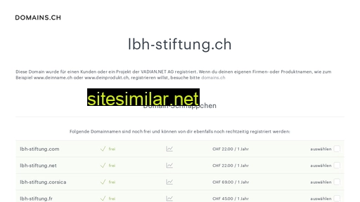 lbh-stiftung.ch alternative sites