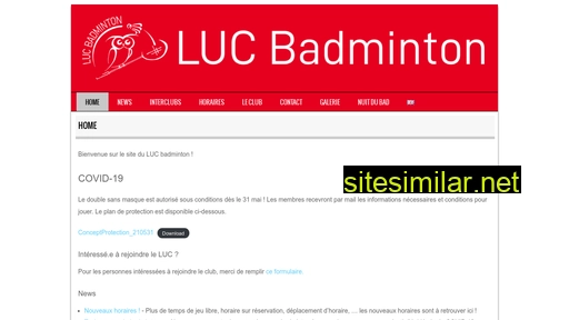 lucbadminton.ch alternative sites