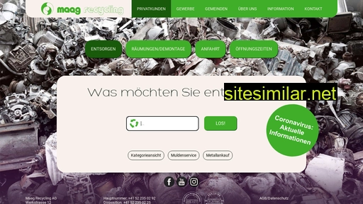 maag-recycling.ch alternative sites