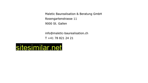 maletic-baurealisation.ch alternative sites