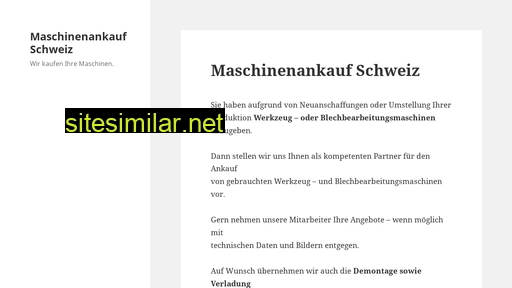 maschinenankauf-schweiz.ch alternative sites