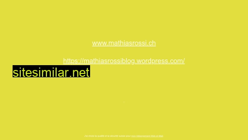 mathiasrossi.ch alternative sites