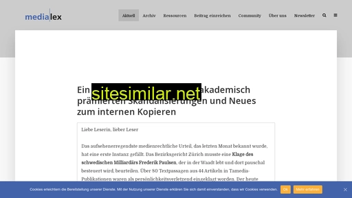 medialex.ch alternative sites