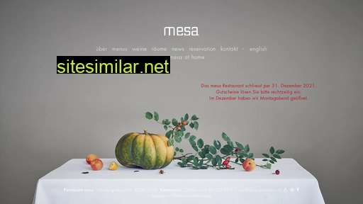 mesa-restaurant.ch alternative sites