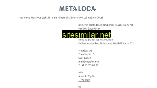metaloca.ch alternative sites