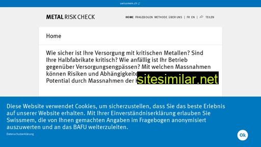 Metal-risk-check similar sites