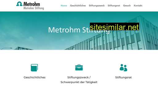 metrohm-stiftung.ch alternative sites