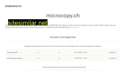 microcopy.ch alternative sites