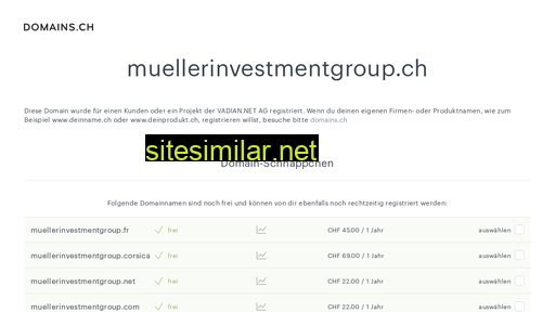 muellerinvestmentgroup.ch alternative sites