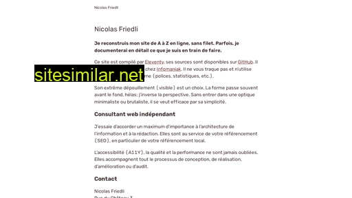 nicolasfriedli.ch alternative sites