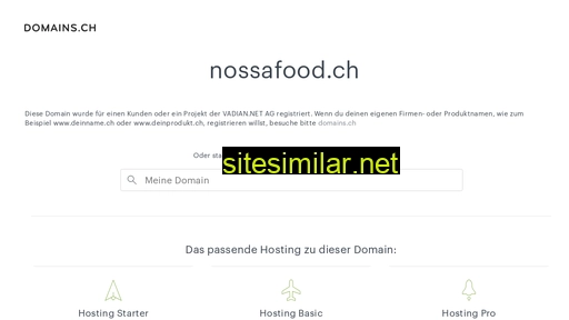nossafood.ch alternative sites