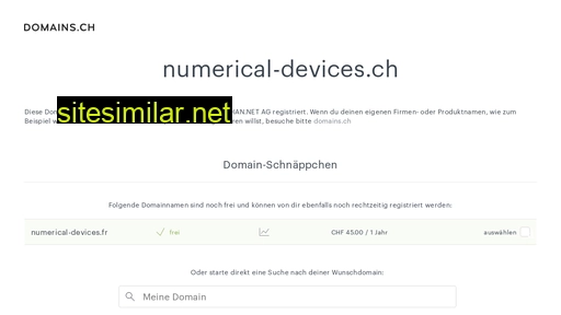 numerical-devices.ch alternative sites