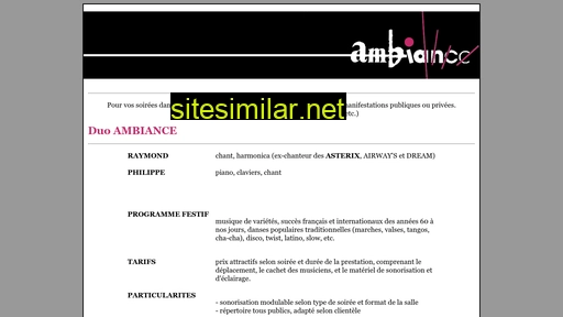 orchestre-ambiance.ch alternative sites