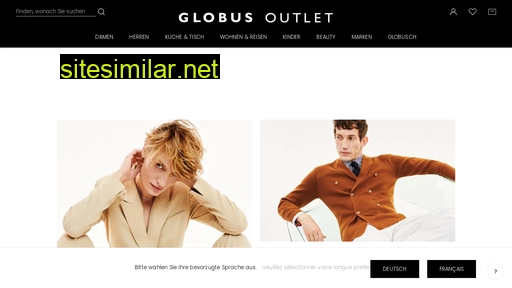 outlet.globus.ch alternative sites