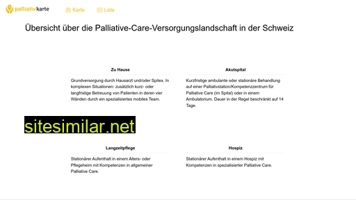 palliativkarte.ch alternative sites