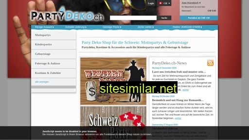 partydeko.ch alternative sites