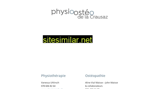 physioosteodelacrausaz.ch alternative sites