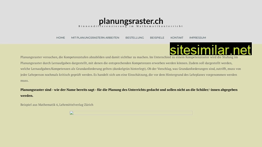 planungsraster.ch alternative sites