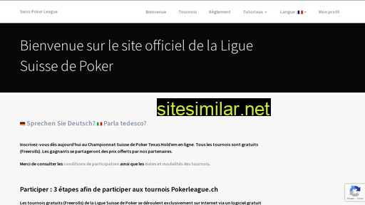 pokerleague.ch alternative sites