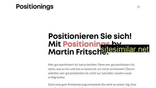 positionings.ch alternative sites