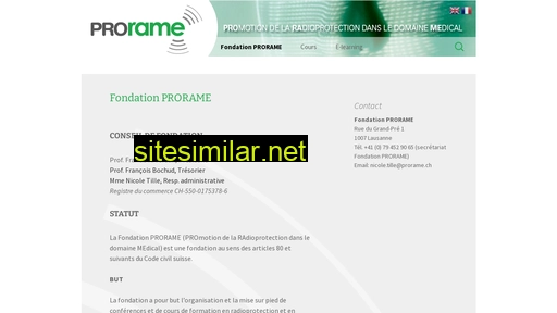 prorame.ch alternative sites