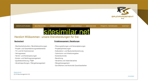psbaumanagement.ch alternative sites