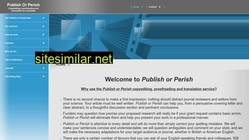 Publish-or-perish similar sites