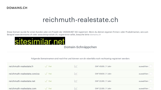 reichmuth-realestate.ch alternative sites