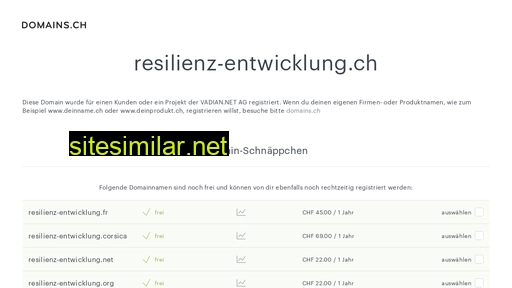 resilienz-entwicklung.ch alternative sites