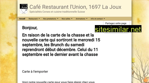 restaurantlunionlajoux.ch alternative sites