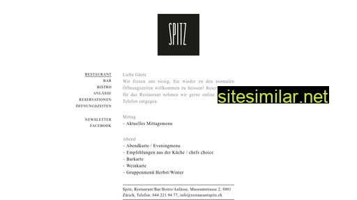 restaurantspitz.ch alternative sites