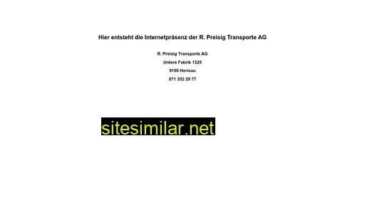 rpreisig-transporte.ch alternative sites