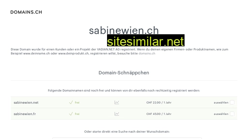 sabinewien.ch alternative sites