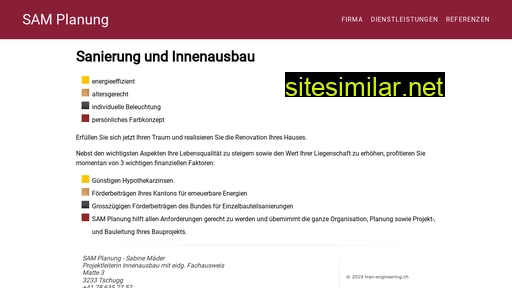 samplanung.ch alternative sites