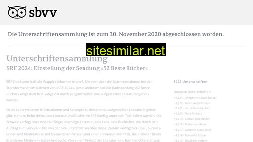 sbvv-unterschriftensammlung.ch alternative sites