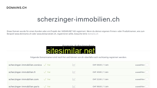 scherzinger-immobilien.ch alternative sites