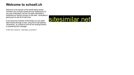 schoell.ch alternative sites